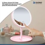 Espejo maquillaje luz led touch usb regulable - Imagen 4