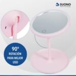Espejo maquillaje luz led touch usb regulable - Imagen 2