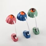 Velador flor flexible broche luz doble - Imagen 3