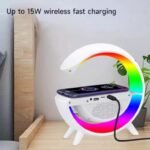 Parlante portatil bluetooth con base inalambrica iluminación led RGB - Imagen 4