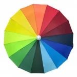 Paraguas multicolor 16 varillas funda plastica telescopica