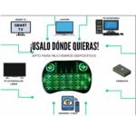 Teclado inalámbrico mini keyboard Smart Tv recargable USB 2.4 GHZ - Imagen 5
