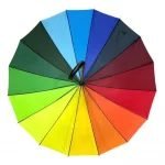 Paraguas multicolor 16 varillas funda plastica telescopica - Imagen 6