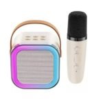 Parlante portátil led rgb bluetooth karaoke micrófonos - Imagen 3