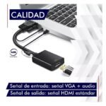 Adaptador conversor VGA macho a HDMI hembra - Imagen 4