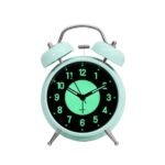 Reloj despertador antiguo doble campana fluorescente