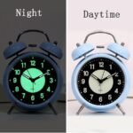 Reloj despertador antiguo doble campana fluorescente - Imagen 8