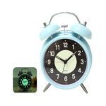 Reloj despertador antiguo doble campana fluorescente - Imagen 7