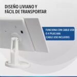 Espejo de maquillaje pantalla táctil luz led giratorio 180 - Imagen 4