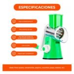 Cortador rallador molinillo queso verduras manual giratorio - Imagen 3