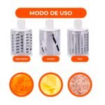 Cortador rallador molinillo queso verduras manual giratorio - Imagen 5