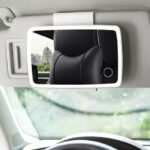 Espejo maquillaje auto tactil luces led parasol retractil - Imagen 4