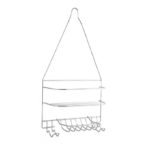Estante organizador colgante cromado ducha baño