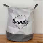 Canasto ropa sucia cesto tela Laundry blanco