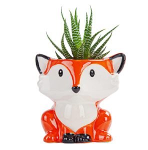 Maceta de ceramica decoracion zorrito