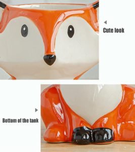 Maceta de ceramica decoracion zorrito - Imagen 2