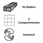 Caja de té madera organizador decorativo X9 - Imagen 2