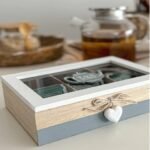 Caja de te madera grande corazon - Imagen 2