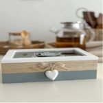 Caja de te madera grande corazon - Imagen 6