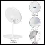 Espejo touch para maquillaje luz led 3 tonos táctil usb - Imagen 5