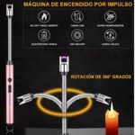 Encendedor eléctrico chispero recargable usb arco plasma - Imagen 22