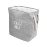 Cesto para ropa sucia canasto lino 42x34 - Imagen 2