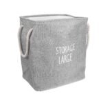 Cesto para ropa sucia canasto lino 42x34 - Imagen 3