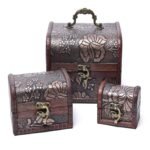 Cofre de madera alhajero pirata 8X12X8