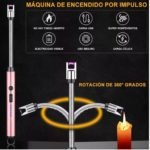 Encendedor eléctrico chispero recargable usb arco plasma - Imagen 18