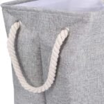 Cesto para ropa sucia canasto lino 42x34 - Imagen 4