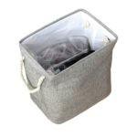 Cesto para ropa sucia canasto lino 42x34 - Imagen 7