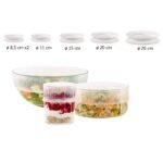 Kit 6 tapas extensibles silicona