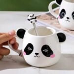 Taza Forma Oso Panda Ceramica De Diseño - Imagen 2