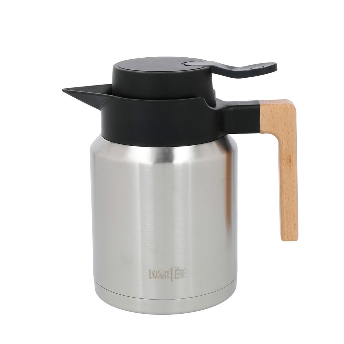 02974 Jarra Térmica Acero Inoxidable mango madera 1,2 Litros - Imagen 1