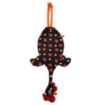 dispenser de bolsas gallina etelvina blanca con corazones y lunares mayorista