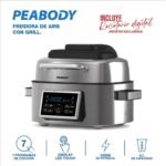 Freidora De Aire Peabody Con Grill 6 Litros 1600 Watts Pe-afg01ix Color Plateado - Imagen 4
