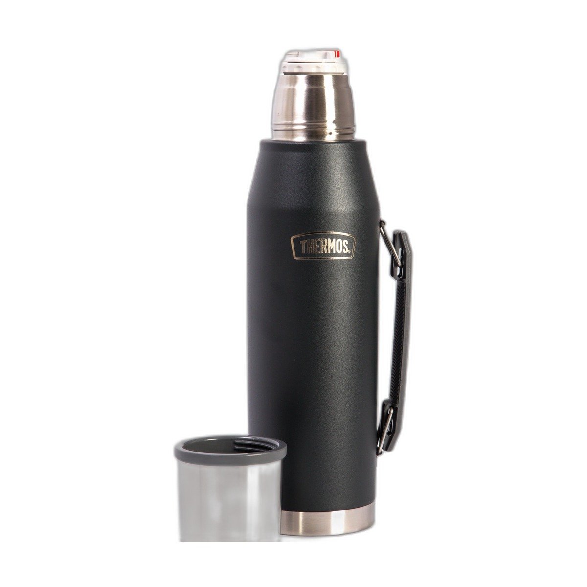 05877GOS-1.jpg Termo Thermos 1300ml con Pico Pulsador - Gris Oscuro - Imagen 1