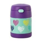 Contenedor de Comida Infantil Funtainer Thermos - Corazones Violeta