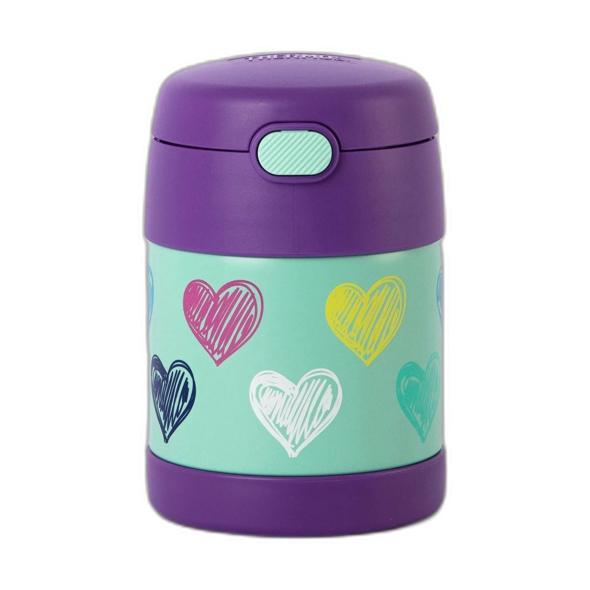 06824CORVIO-1.jpg Contenedor de Comida Infantil Funtainer Thermos - Corazones Violeta - Imagen 1