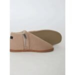 Pantuflas Bota Floripondias Net Corderito Nougat con cierre - Imagen 4