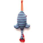 Dispenser organizador de bolsas gallina Etelvina lila flores fluo - Imagen 4