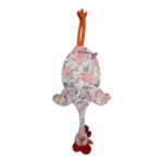 Dispenser Organizador de Bolsas Gallina Etelvina Hojas Rosa y Aqua