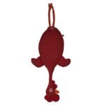 Dispenser organizador de bolsas gallina Etelvina Negra con Lunares rojos