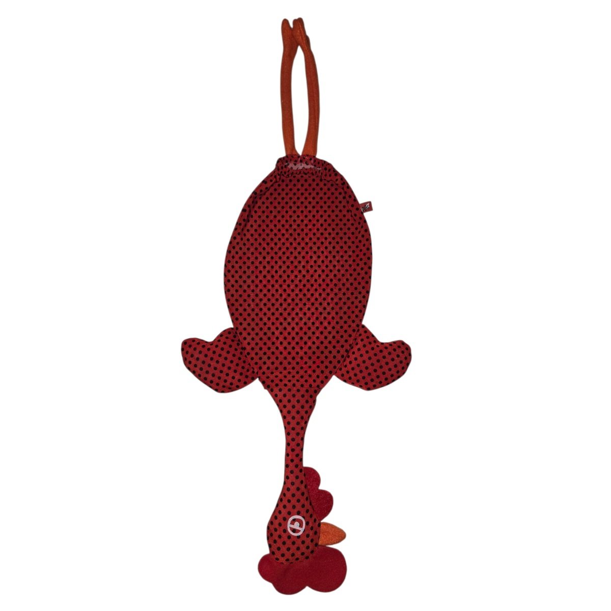 Dispenser organizador de bolsas gallina Etelvina Negra con Lunares rojos Dispenser organizador de bolsas gallina Etelvina Negra con Lunares rojos