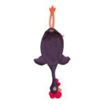 Dispenser Organizador de Bolsas Gallina Etelvina Lunares Chicos Negro y Fucsia