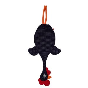 Dispenser Organizador de Bolsas Gallina Etelvina Lunares Chicos Negro y Violeta