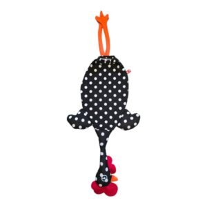 Dispenser organizador de bolsas gallina Etelvina Negra lunares blancos