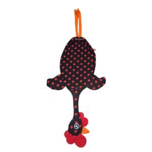 Dispenser Organizador de Bolsas Gallina Etelvina Lunares Grandes Negro y Rojo
