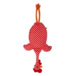 Dispenser Organizador de Bolsas Gallina Etelvina Lunares Grandes Rojo y Blanco