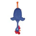 Dispenser Organizador de Bolsas Gallina Etelvina Rayada Azul y Negro